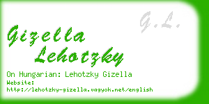 gizella lehotzky business card